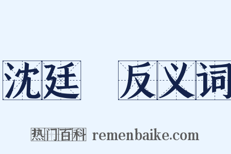 沈廷炤反义词是什么意思的图片